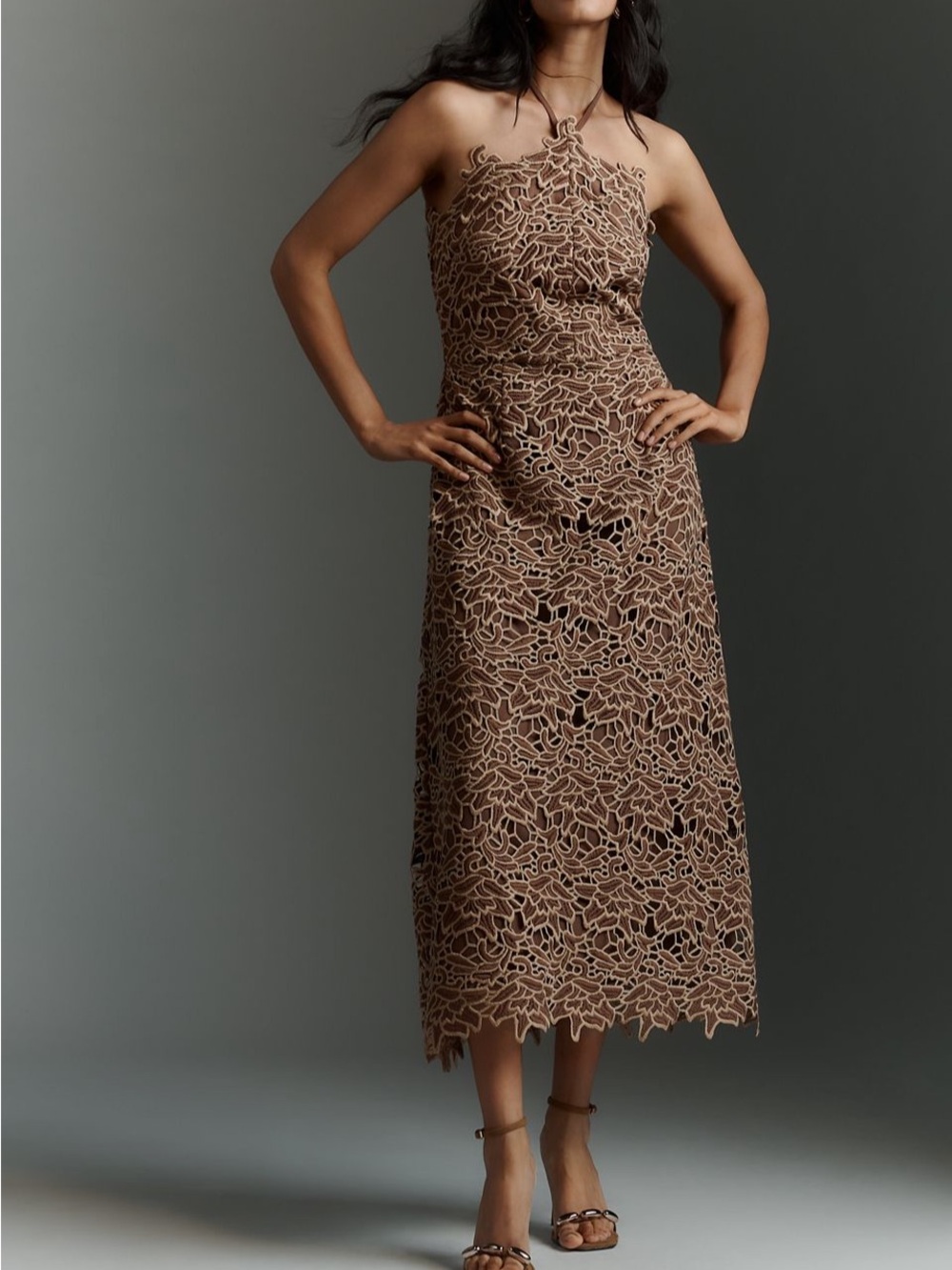 Anthropologie Endless Rose Halter Lace Dress NWT